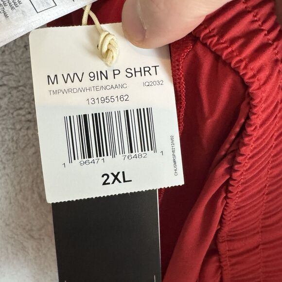 S Adidas Shorts Mens XXL Red NC State Wolfpack Woven 9"‎ Inseam Athletic NWT - Picture 5 of 7